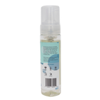 Clear bottle with a label on a white background