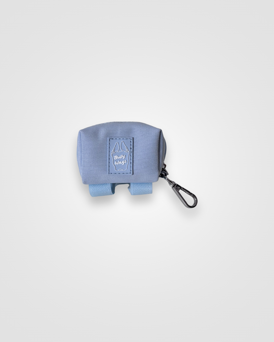 blue pouch on a white background