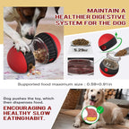 Dog toy with food dispenser promoting a healthier digestive system for dogs.