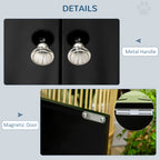 Elevated Dog Bowls for Large Dogs Pet Feeding Station with Stand, Storage, 2 Stainless Steel Food and Water Bowls, Black, 23.6" x 11.8" x 14"