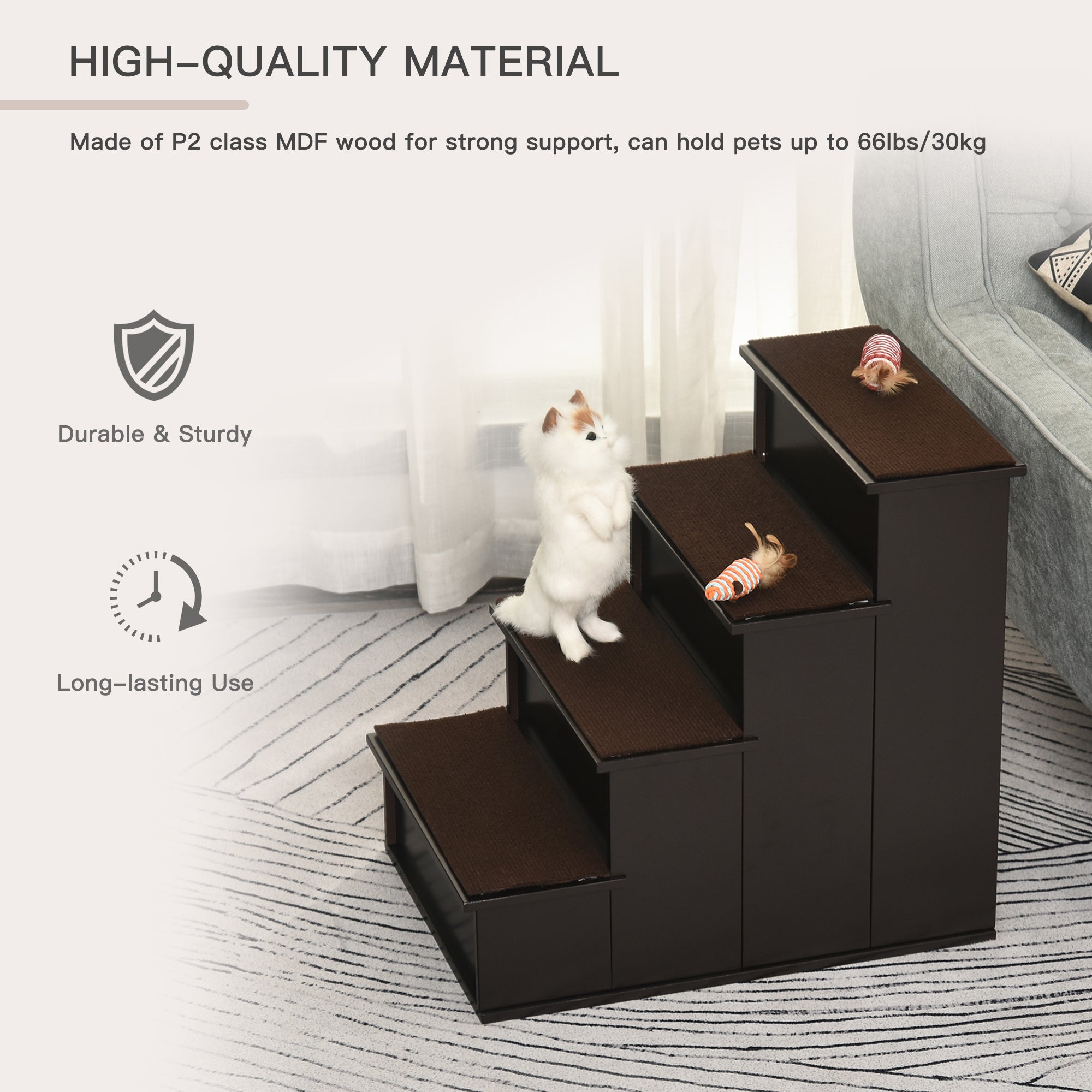 Pet Stairs for Small Dogs & Cats | Non-Slip Dog Steps