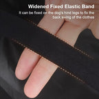 Black widened fixed elastic band held by a hand with text explaining its use.