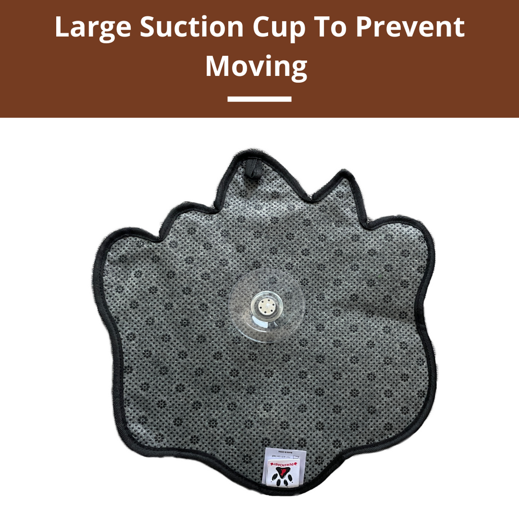 Large suction cup with paw-shaped base on a white background