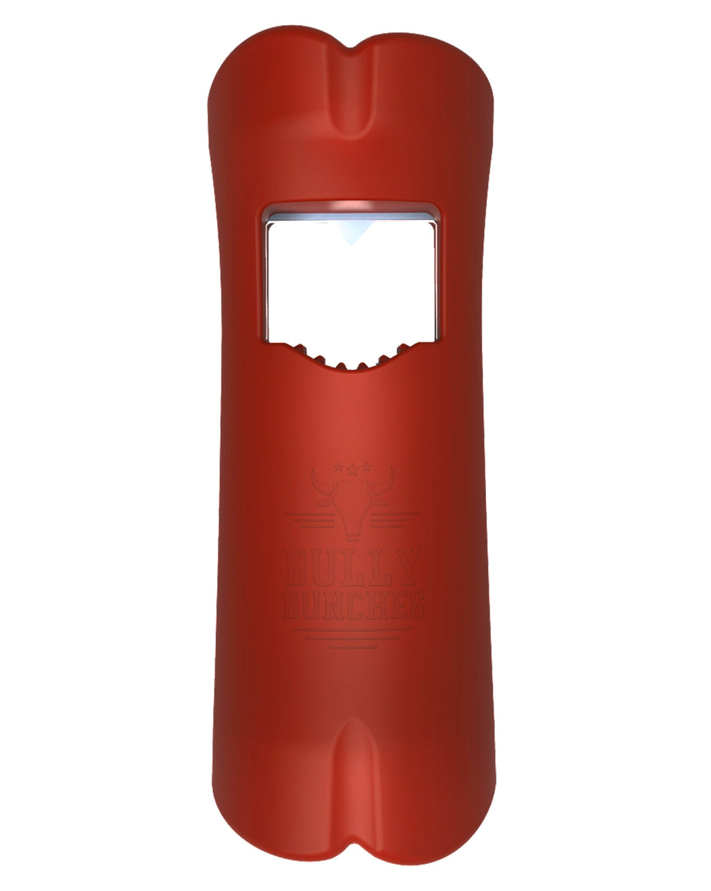 Red dog stick holder on a white background