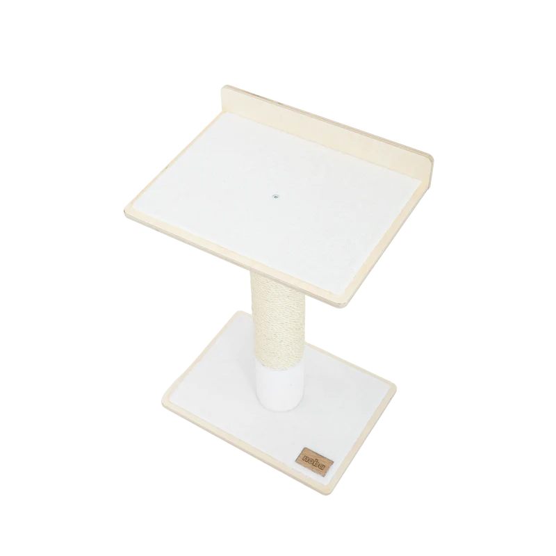 white cat tree on a white background