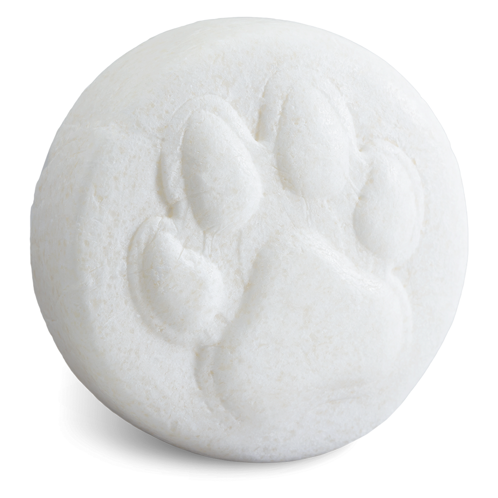 White pet soap on a white background