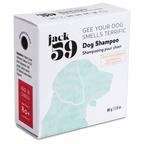 Box of Jack 59 dog shampoo on a white background