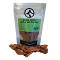 Package of Duck Jerky with visible jerky pieces on a white background