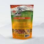 Packaged dog treats from Rocky Mountain Raw on a white background