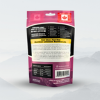 Kangaroo jerky package with pink and black design on a white background