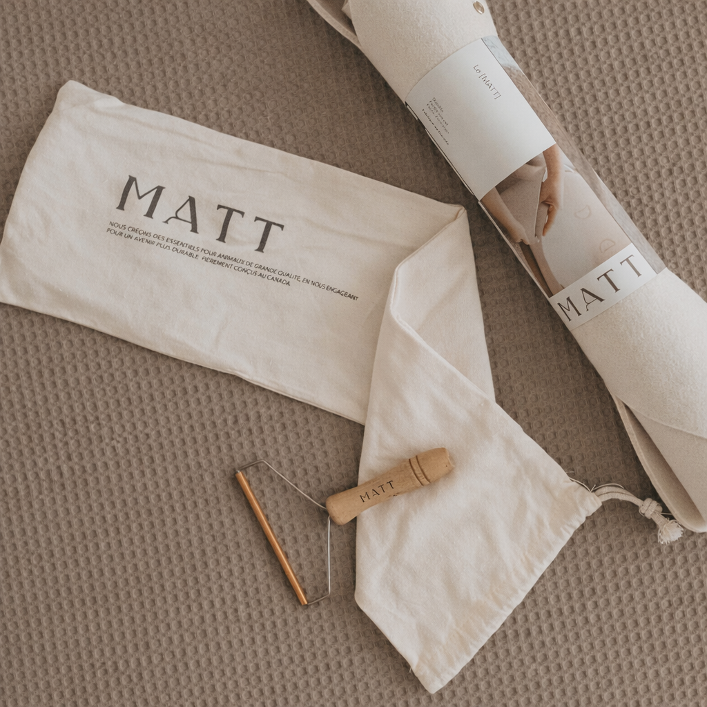 Roll of paper with 'MATT' branding on a textured surface