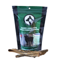 Green package of 'Only One Treats' green lamb strips with two strips in front on a white background