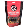 Package of salmon skin strips for dogs with a visible brand logo on a white background