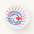 Circular patch with 'Toronto Woof Jays' text and a dog logo on a white background