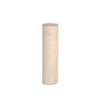 Beige cylindrical cat scratcher on a white background
