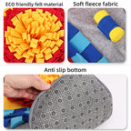 ECO friendly felt material, soft fleece fabric, and anti-slip bottom features shown in a collage.