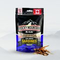 Package of Rocky Mountain Raw air-dried sardines treats on a white background