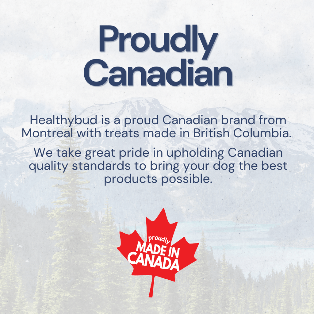 Statement of Proudly Canada with a Made in Canada maple leaf