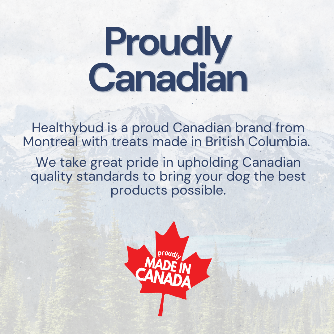 Statement of Proudly Canada with a Made in Canada maple leaf