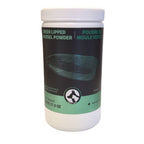 Container of green lipped mussel powder with branding on a white background