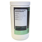 White container with a label on a white background