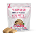 Package of healthybud Meal Patties with two patties in front on a green background