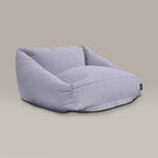 Gray pet bed on a beige background