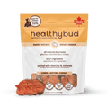 Package of healthybud sweet potato dog treats with a clear background