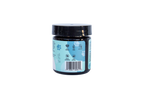 Jar with a blue label on a white background