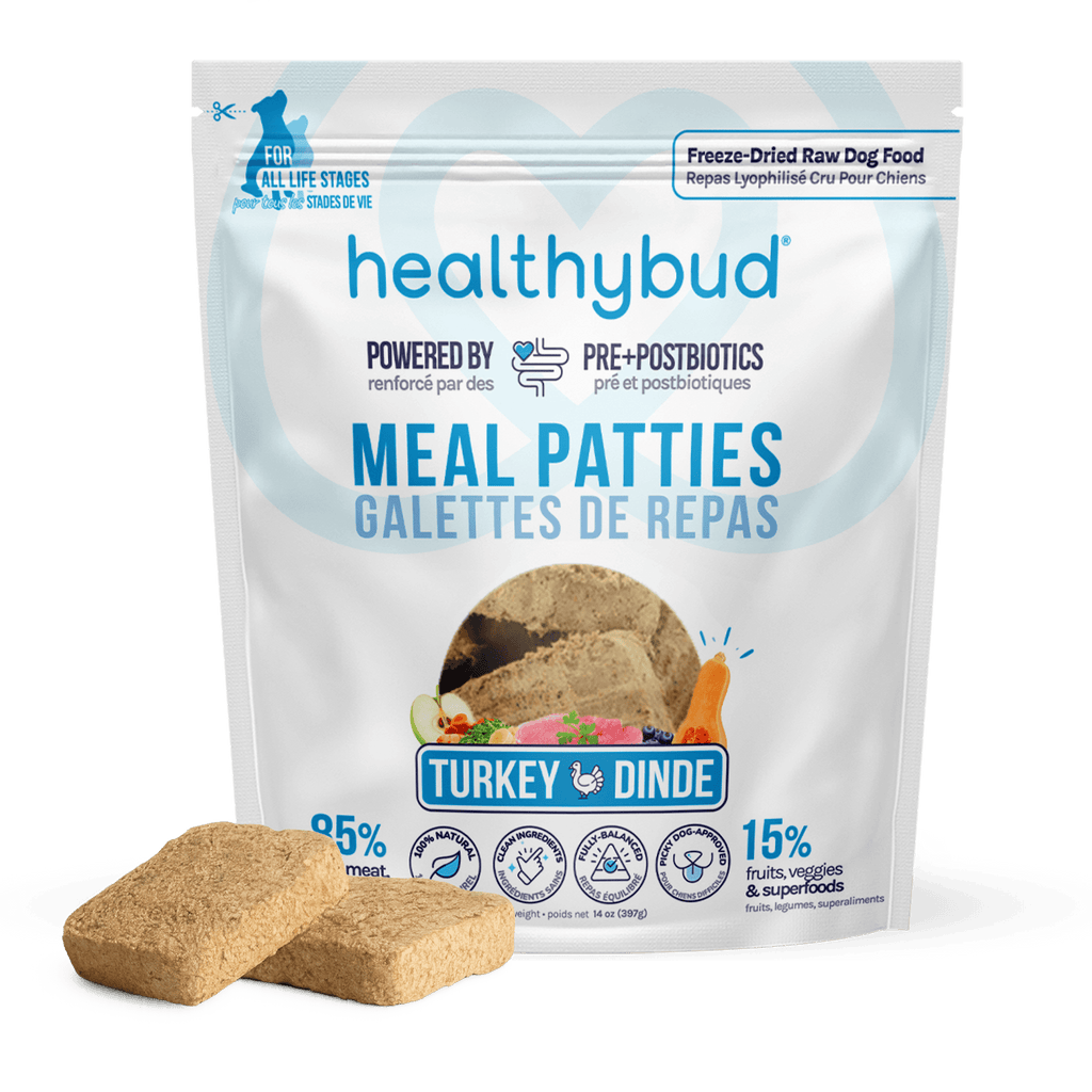 Bag of dog food patties