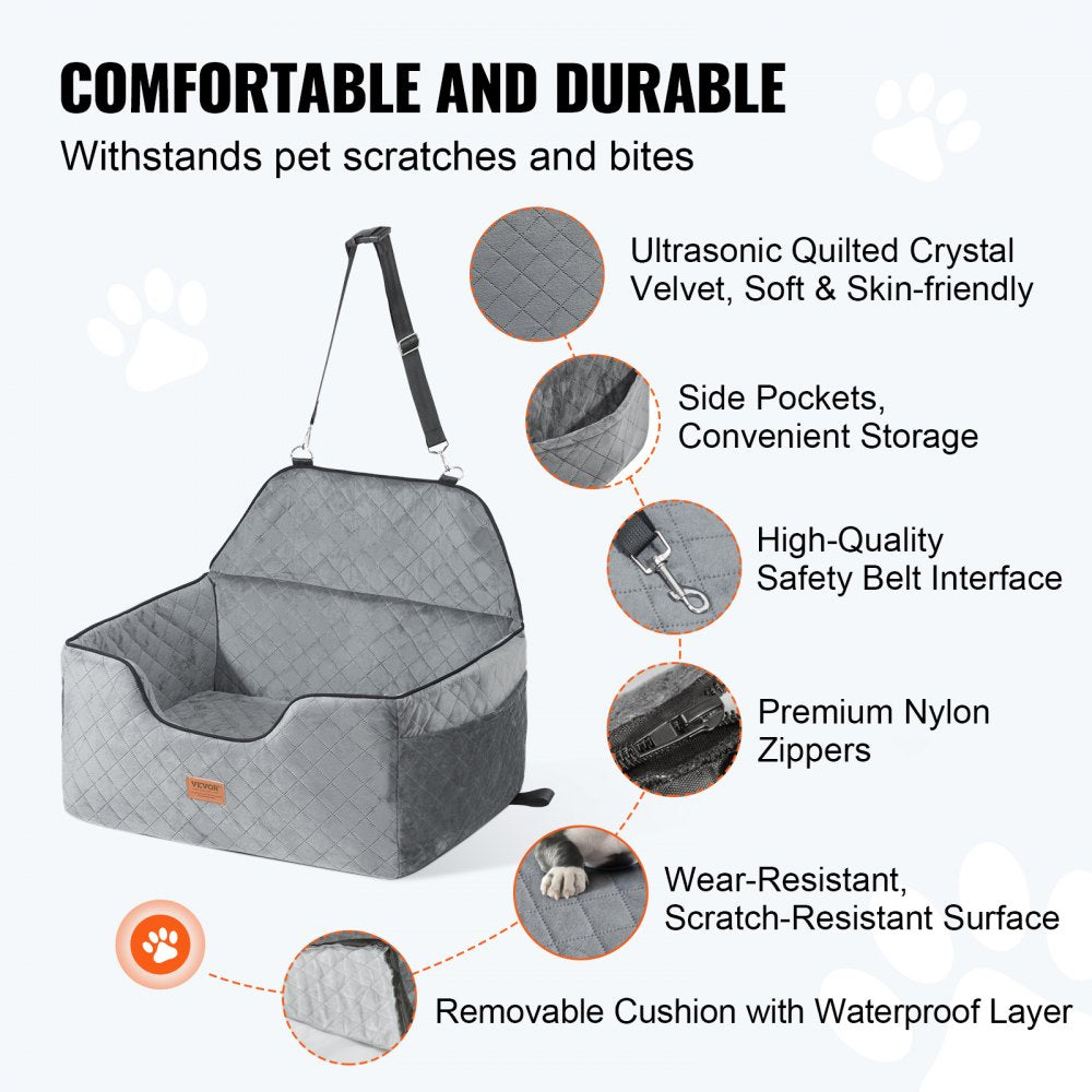 Pet carrier with features highlighted on a white background